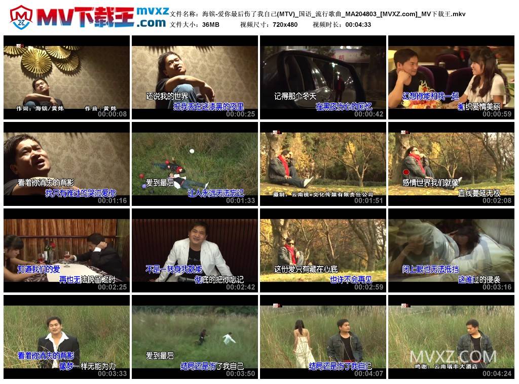 海镔-爱你最后伤了我自己(MTV)_国语_流行歌曲_MA204803